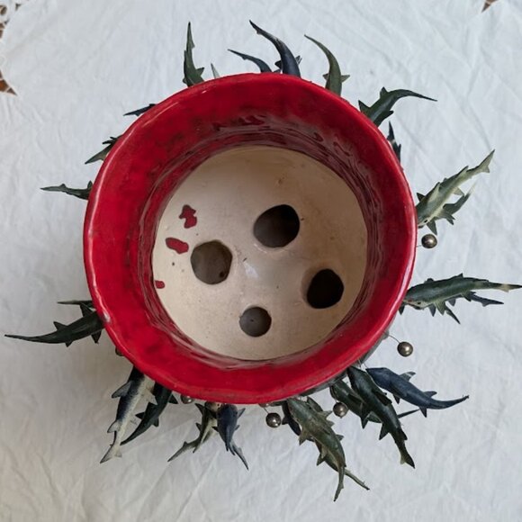 Crazy, Bold, Objet d'Art Ceramic Art Pottery Sculpture, Planter with Fish - Picture 10 of 15